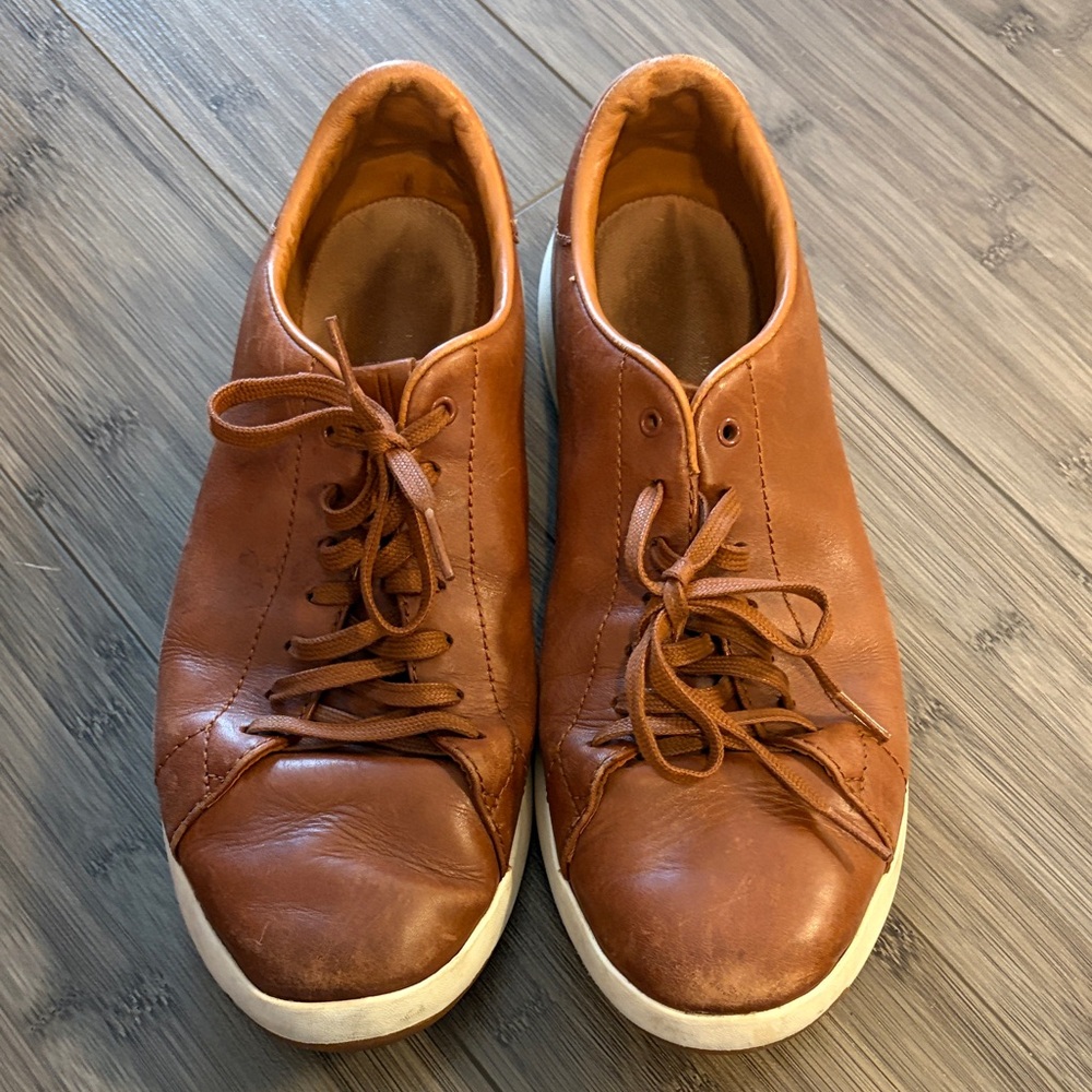 Men's Tan Leather Sneakers Cole Han